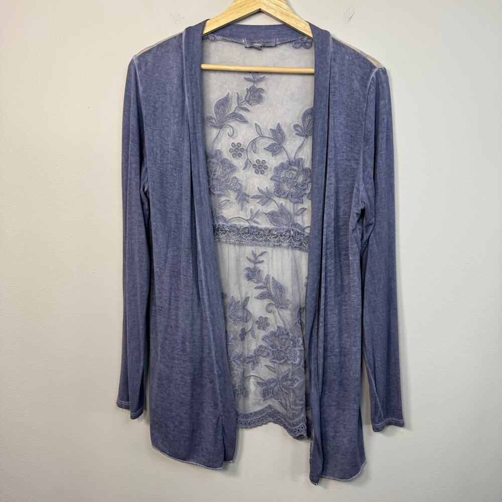 Loggia de Tessitori Embroidered Lace Cardigan Small Fairy Whimsical Cottagecore